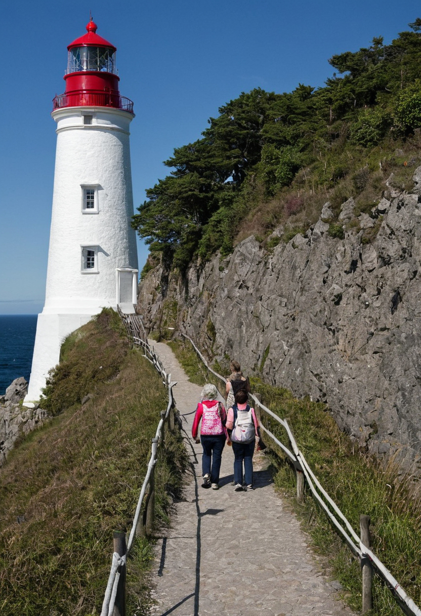 A split-party lighthouse itinerary should schedule the reunion before the climb travel planning visual